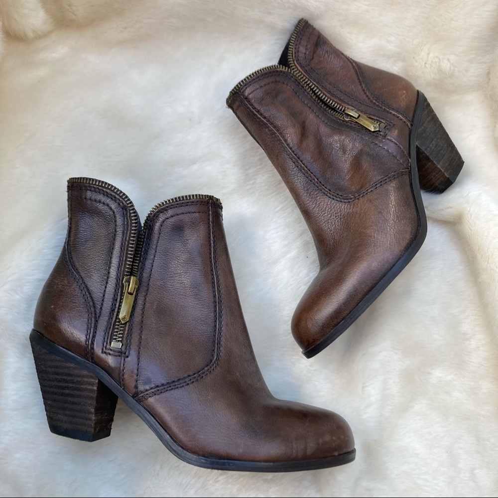 Sam Edelman Linden Bootie Brown Sz 7
